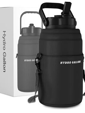 Hydro Gallon Insulated Water Jug - Black w/ White Insulated Sleeve  ***NEW***